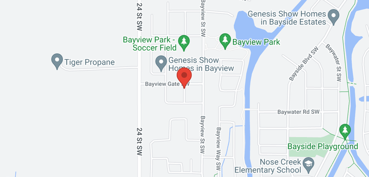 map of 1105 Bayview Gardens SW